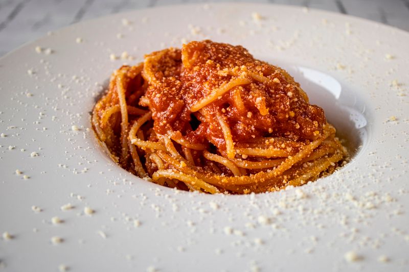 Round table pizza Instagram post — special dish